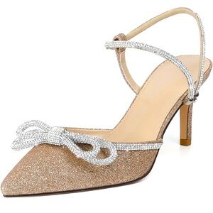 Gold and Rhinestone Shoes